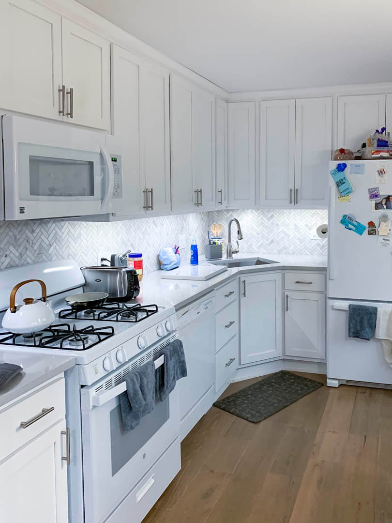 Bright kitchen with under-cabinet lighting installed by Tritan electricians
