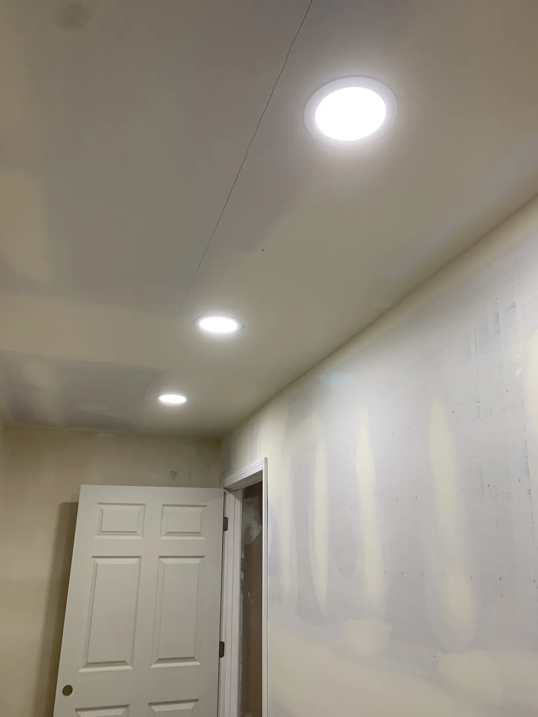 Recessed hallway lighting installed by Tritan